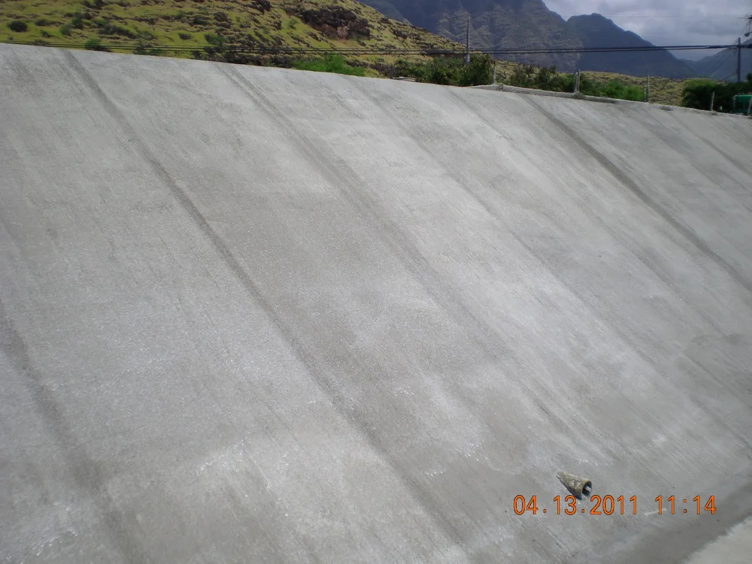Finished concrete channel work at Māʻiliʻili.