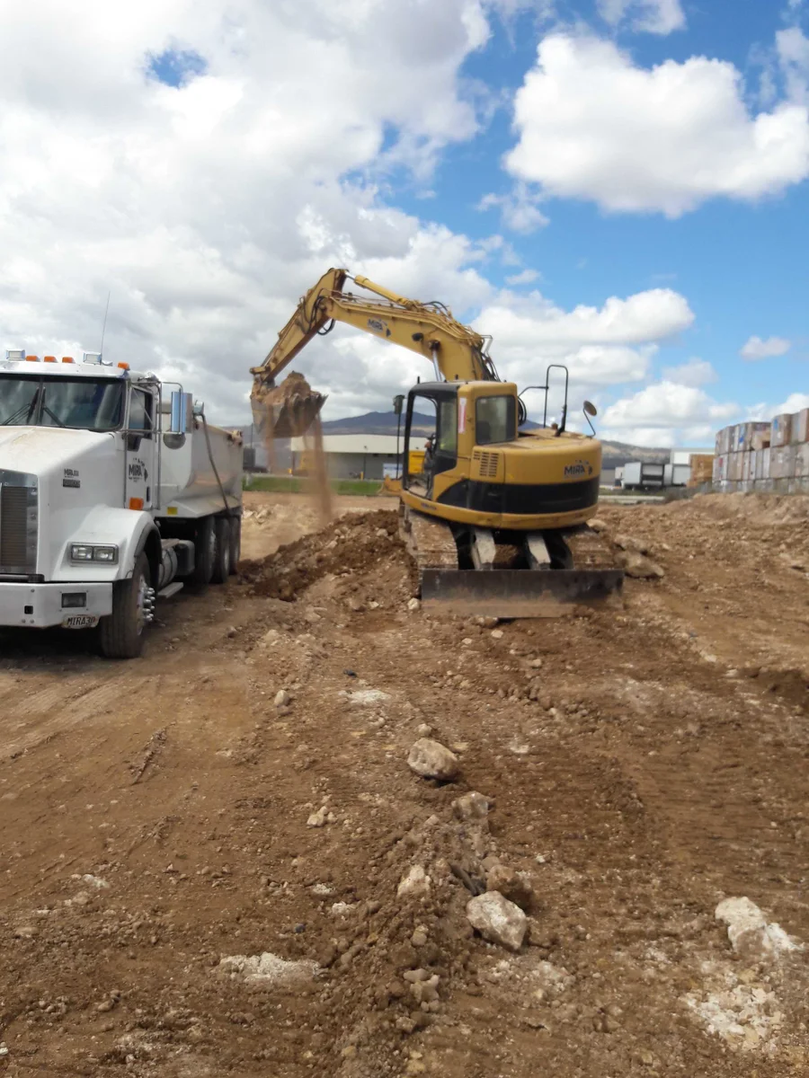 MIRA equipment and crew completing site development at Malakole Industrial Park.