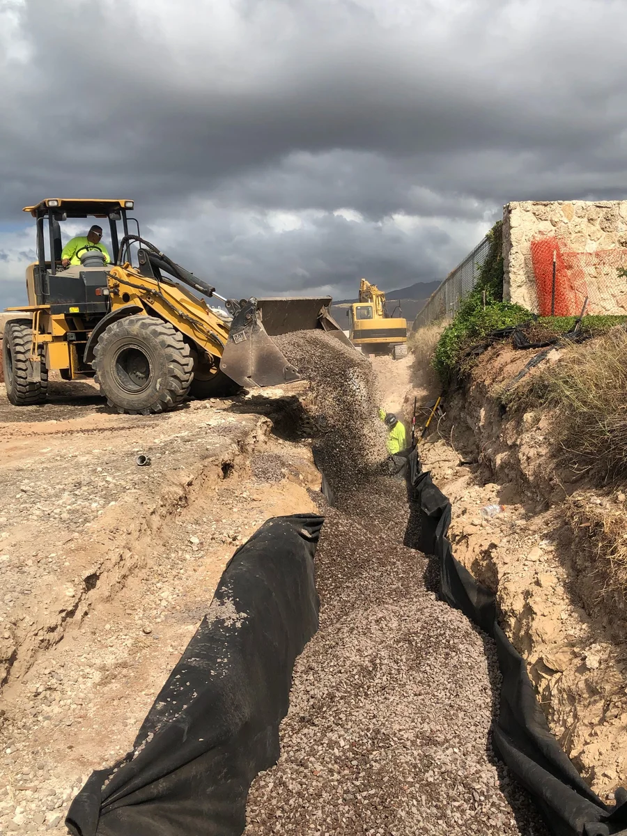 Earthmoving work preparing the Kalaeloa industrial site.