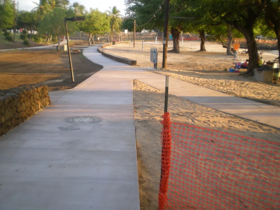 New walkway work improving access through Spencer Beach Park.