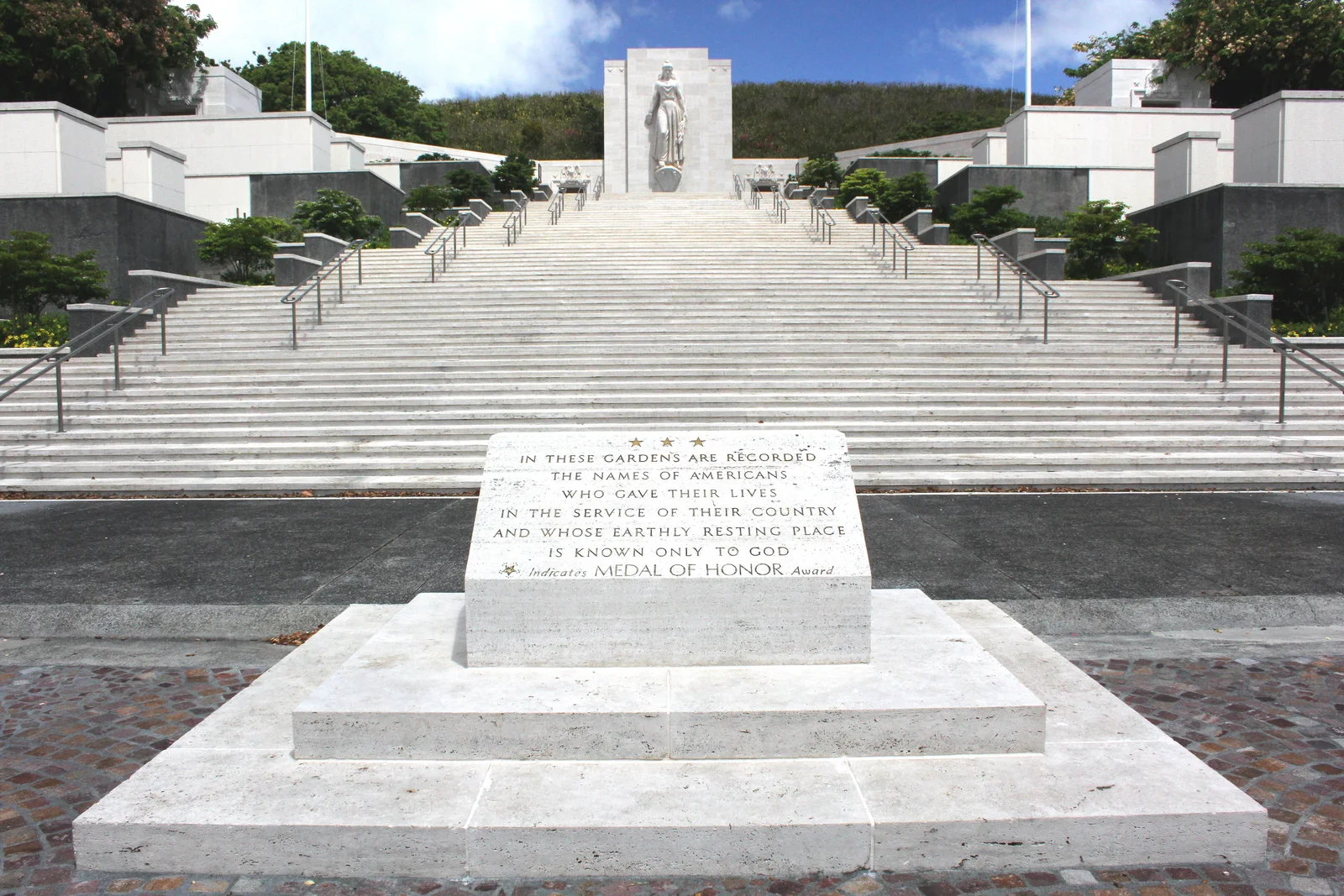 View across the completed memorial grounds at Punchbowl.