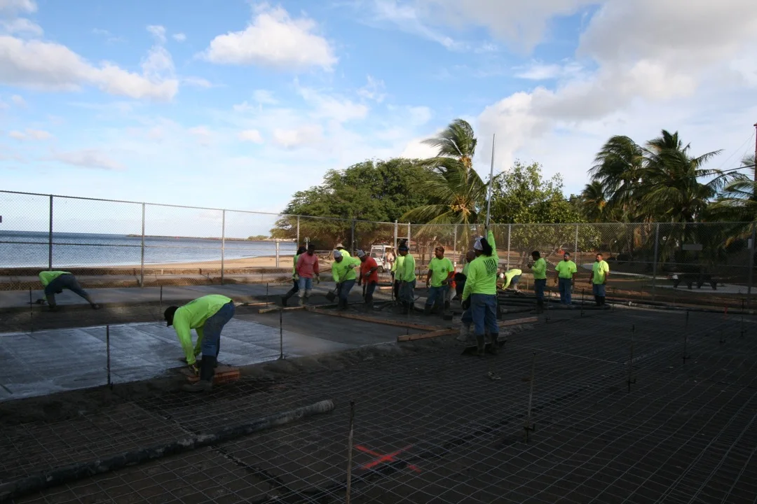 New ADA-compliant concrete walkway at a Hawaiʻi Island beach park.